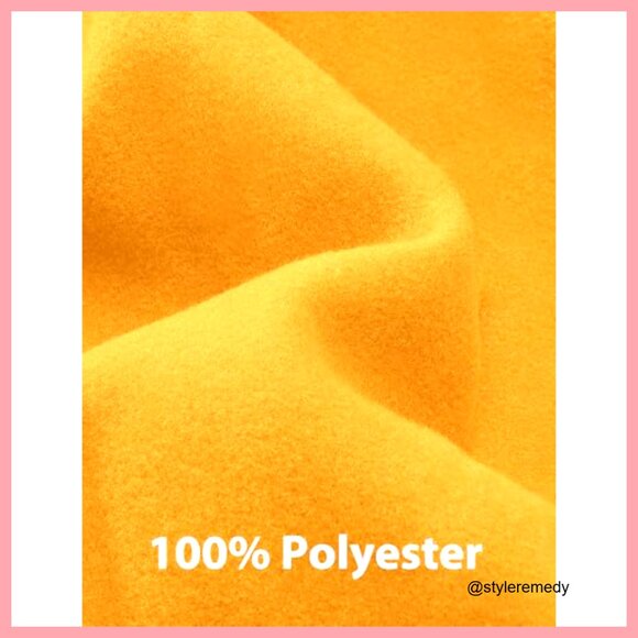 Double Breasted Wool Pea Coat, Knee-Length Midi Trench, Polyester - Picture 4 of 7